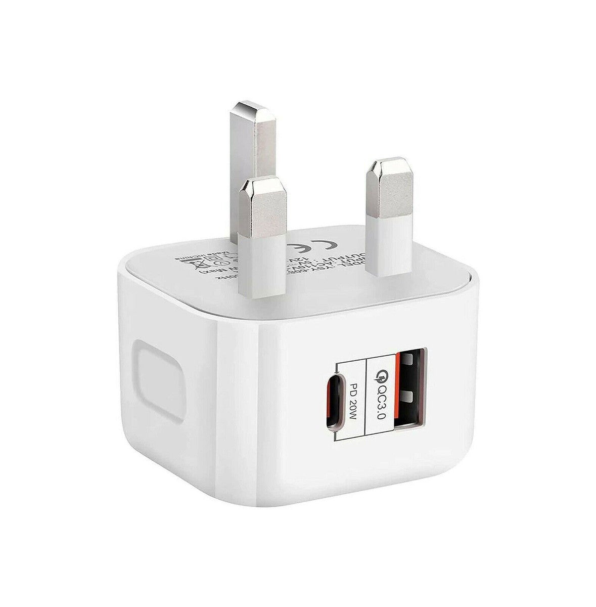 20W Dual Port USB-C & USB-A Power Adapter