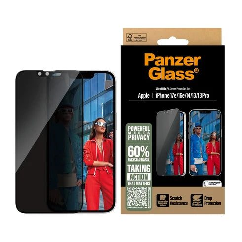 Panzer Glass Ultra-Wide Fit Scratch Resistant Screen Protector with Drop Protection
