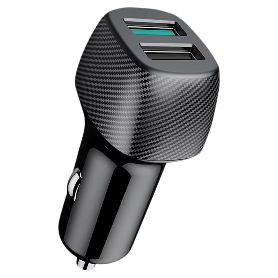 30W Fibre Carbon Design In-Car Charger