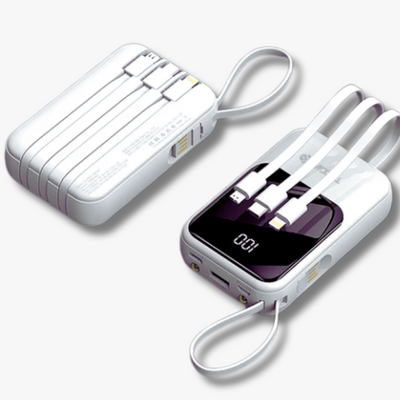 WYEFLUX  Power Bank With 4 Built In Cables