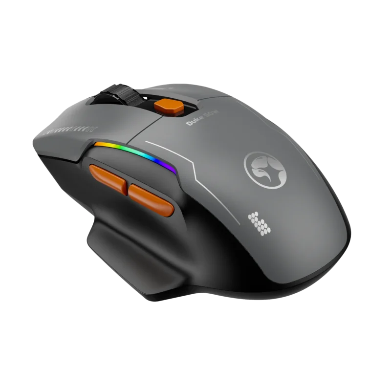 MARVO Duke 50 M368W Wireless Gaming Mouse, Tri-Mode Connectivity USB, 2.4GHz & Bluetooth, 6 DPI levels (800 - 12800), 1000Hz Polling Rate, 13 Mode RGB Backlighting