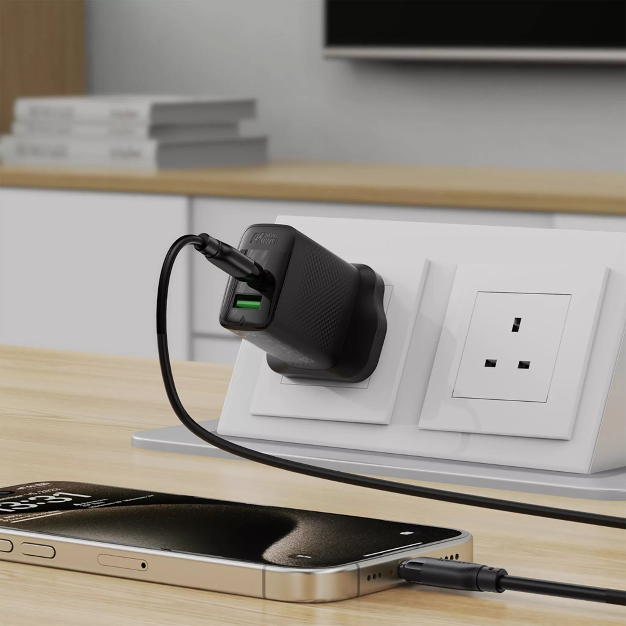 Acefast - 1.2m (60W) Power Delivery - USB-C to USB-C Cable - Black