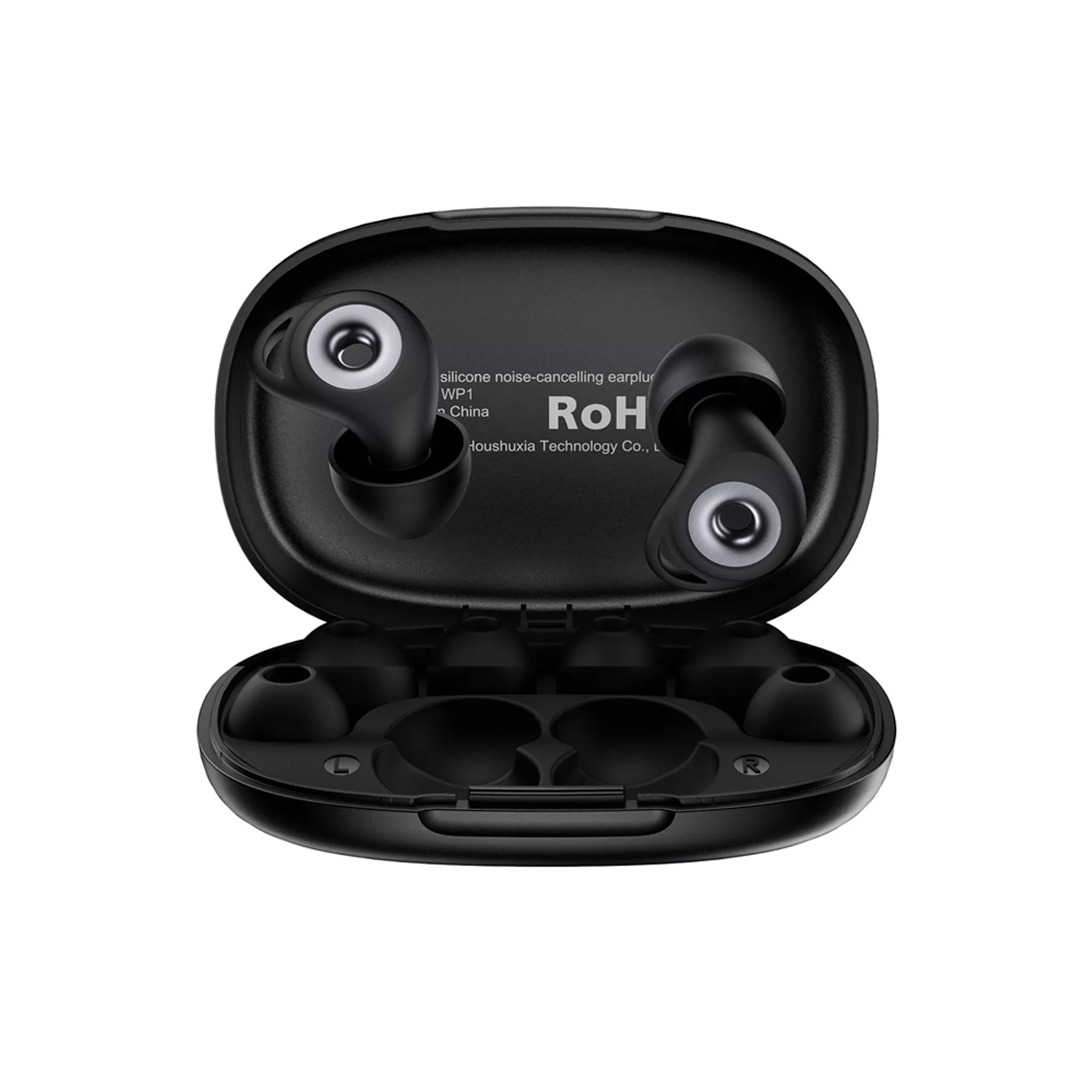 Acefast - True Wireless Noise Cancelling Liquid Silicone Earplugs & Charging Case - Black