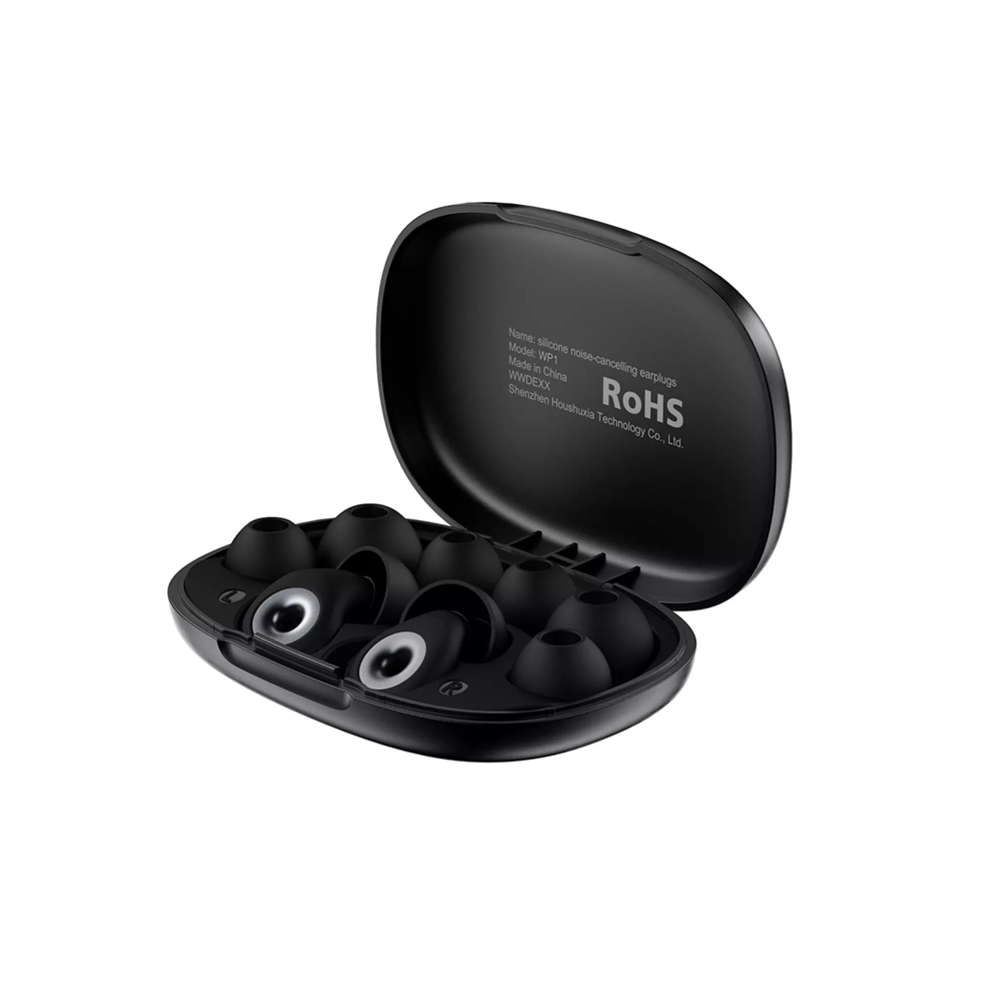 Acefast - True Wireless Noise Cancelling Liquid Silicone Earplugs & Charging Case - Black