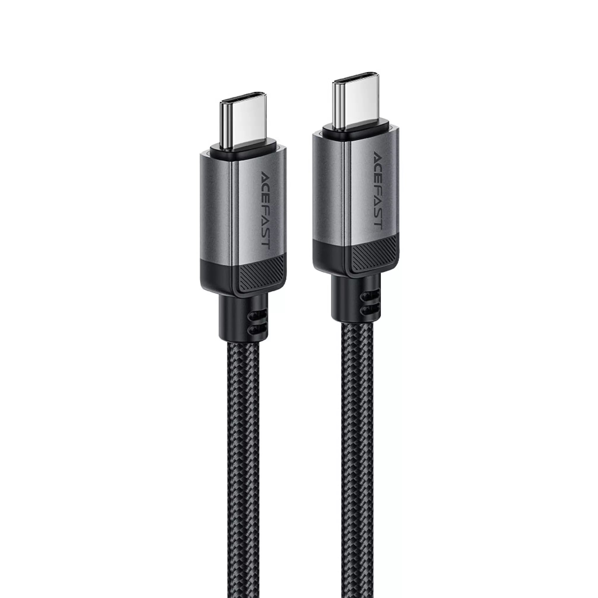 Acefast - 1.2m (60W) Power Delivery - USB-C to USB-C Braided Aluminium Alloy Cable - Black