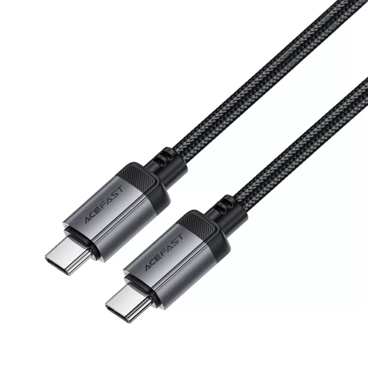 Acefast - 1.2m (60W) Power Delivery - USB-C to USB-C Braided Aluminium Alloy Cable - Black