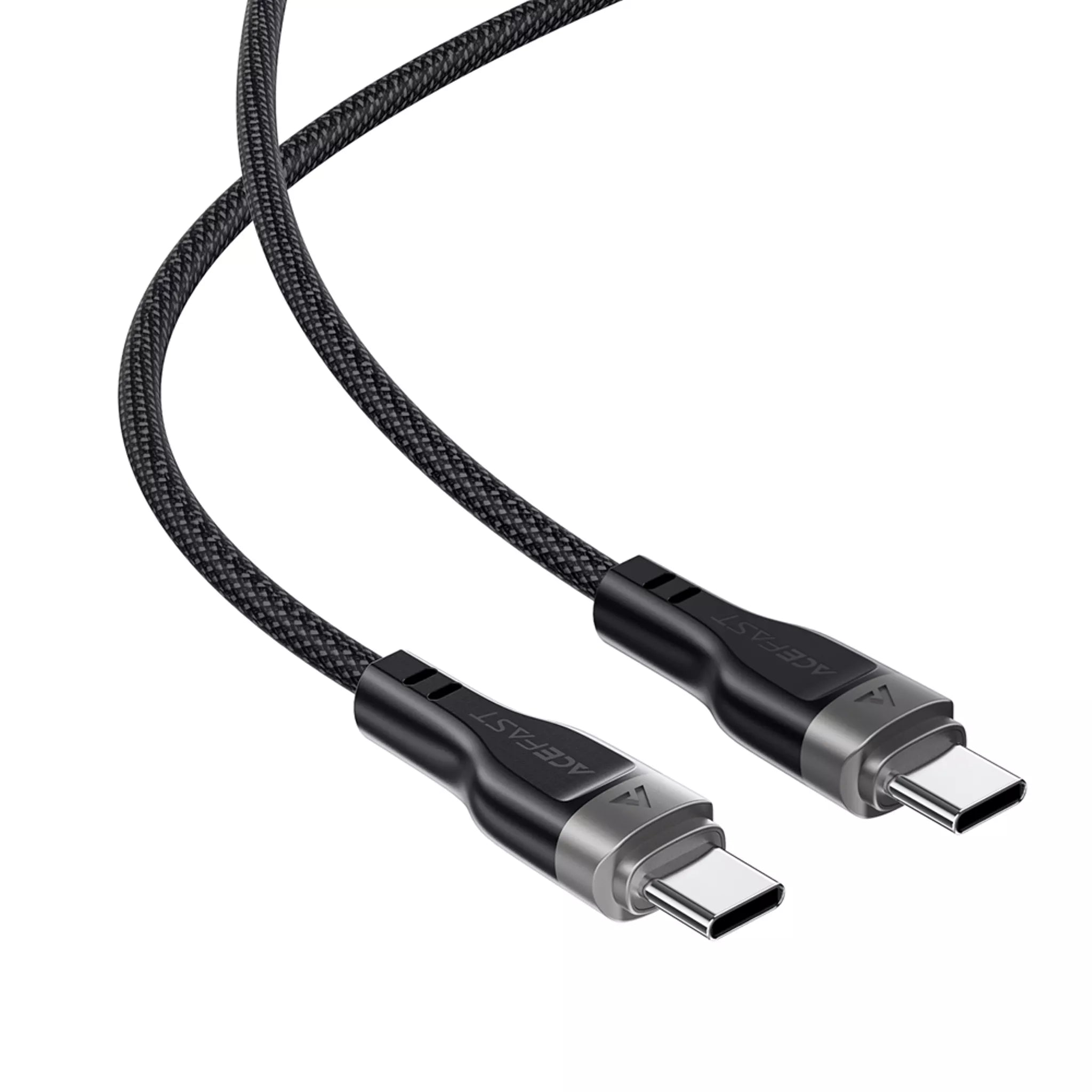 Acefast - 1.2m (60W) Power Delivery - USB-C to USB-C Magnetic Zinc Alloy Cable - Black