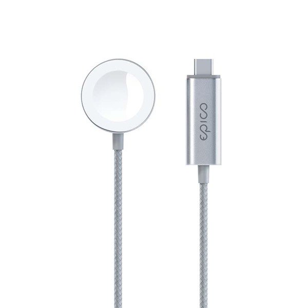 Epico USB-C Fast Magnetic Charger for Apple Watch 1.2m - Silver