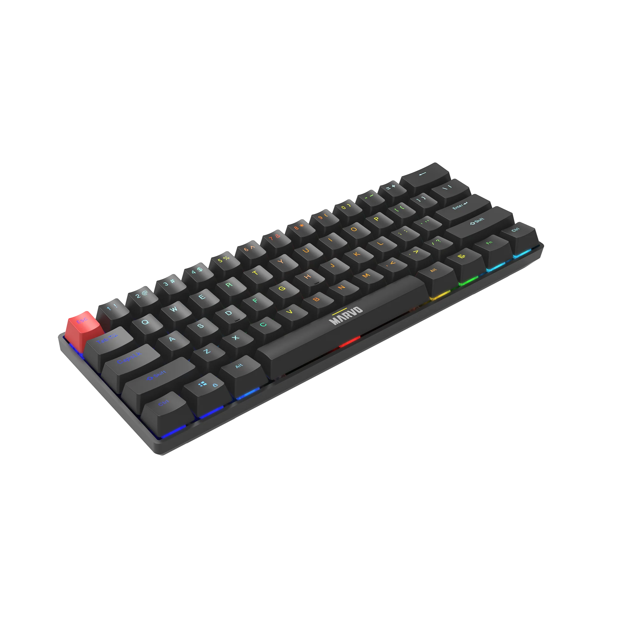 Marvo Scorpion KG933G Saber 61 Wired Mechanical RGB 60% UK Layout Gaming Keyboard