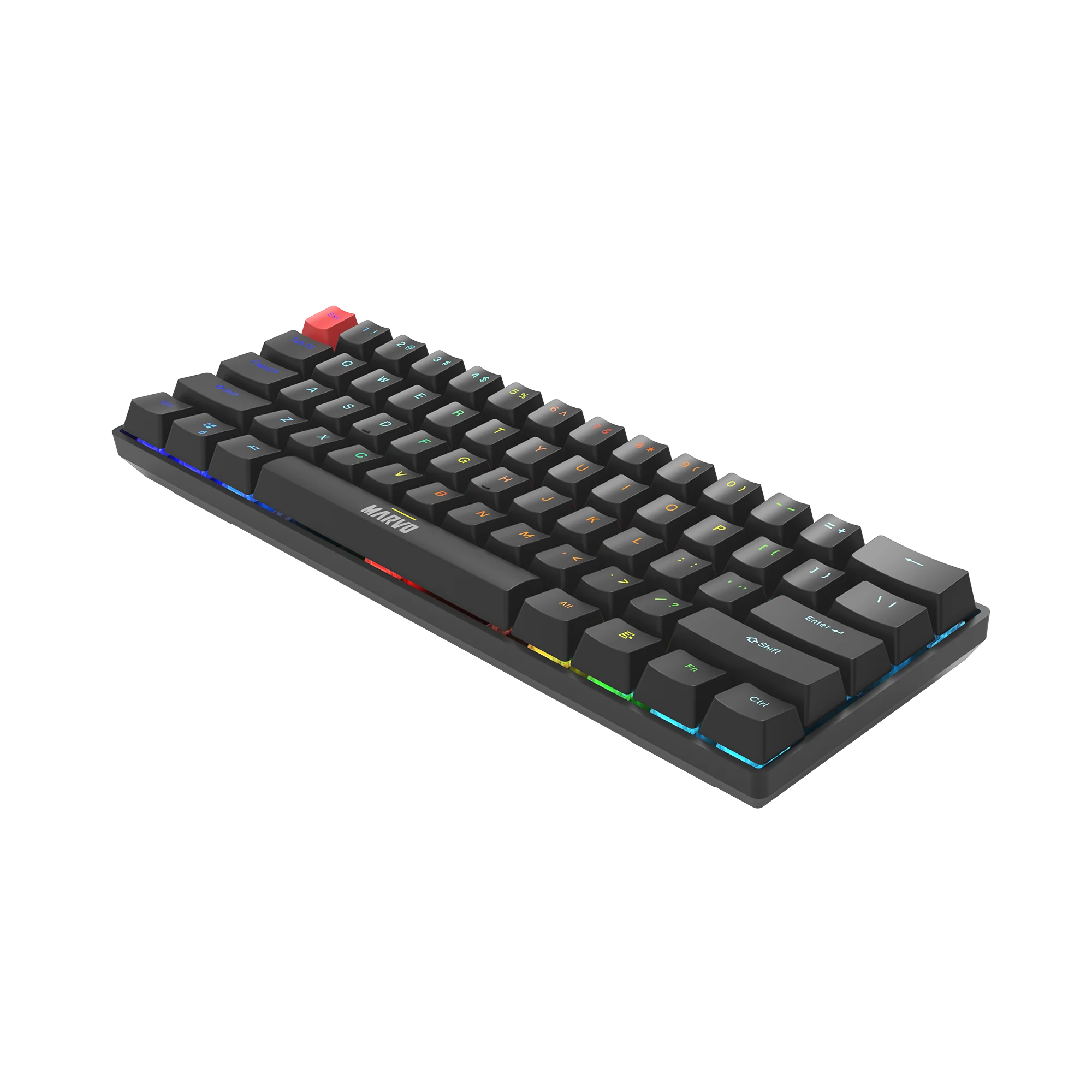 Marvo Scorpion KG933G Saber 61 Wired Mechanical RGB 60% UK Layout Gaming Keyboard