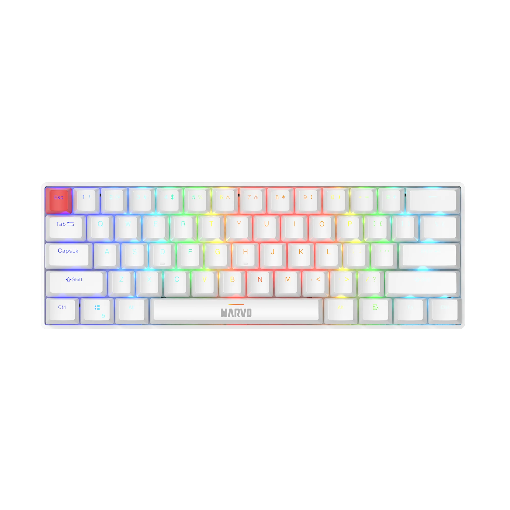 Marvo Scorpion KG933G Saber 61 Wired Mechanical RGB 60% UK Layout Gaming Keyboard