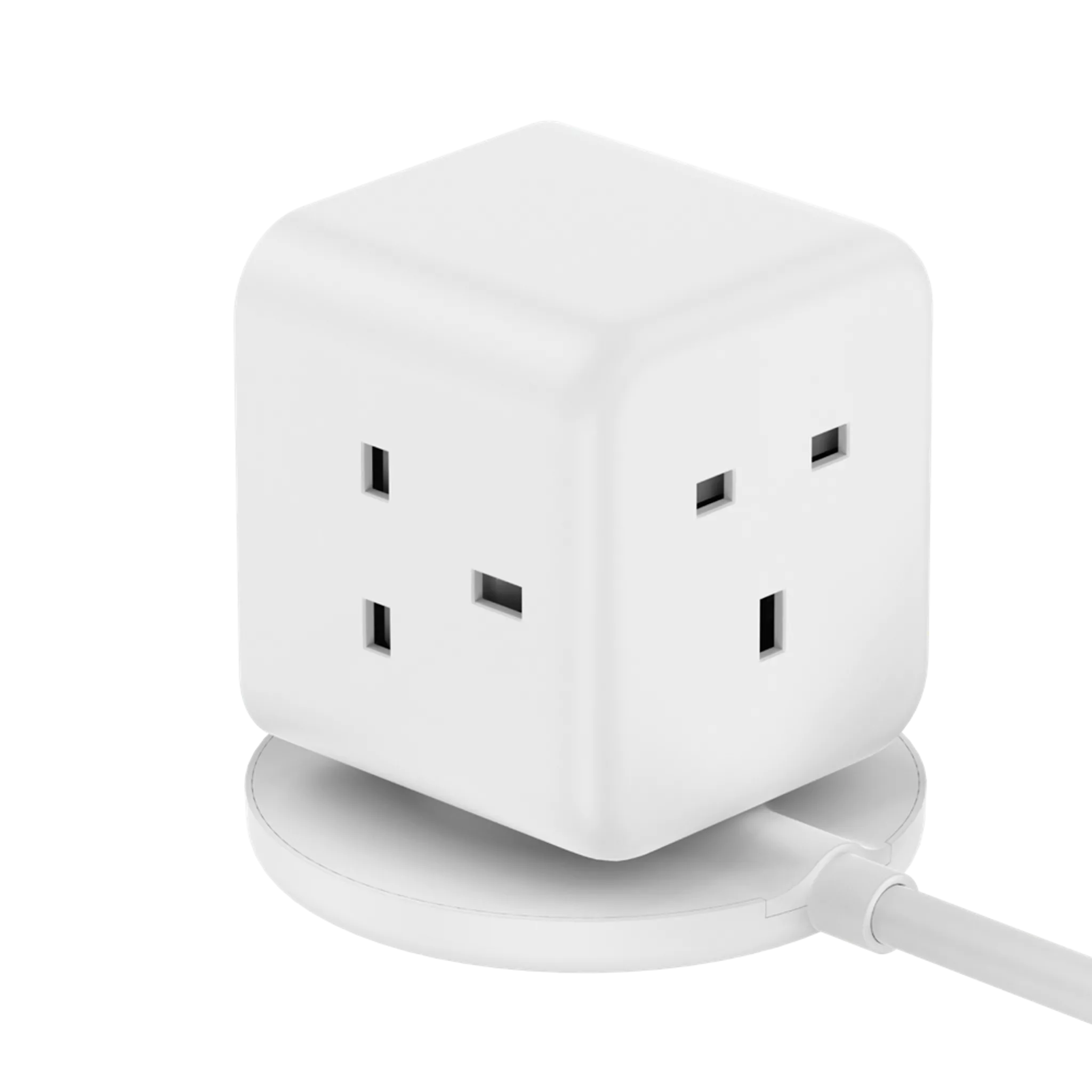 MOMAX - 1-Charge Work Flow - 3-Outlet GaN Power Cube 30W Extension Plug Socket Power Strip - 2x USB-C & 2x USB - White