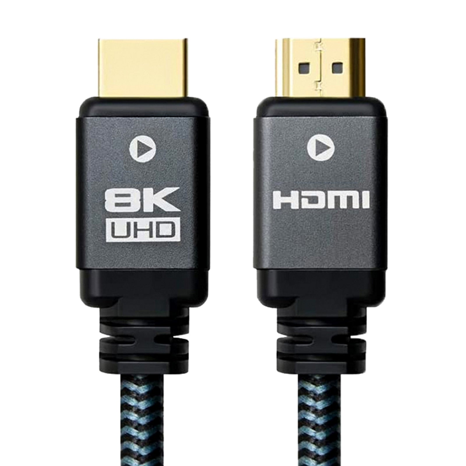Prevo HDMI-2.1-5M HDMI Cable, HDMI 2.1 (M) to HDMI 2.1 (M), 5m, Black & Grey, Supports Displays up to 8K@60Hz, 99.9% Oxygen-Free Copper with Gold-Plated Connectors, Superior Design & Performance