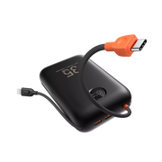 Veger - K3 - 30,000mAh 35W PD Digital Display Powerbank With Built In Non-MFI Lightning & USB-C Cable - Black
