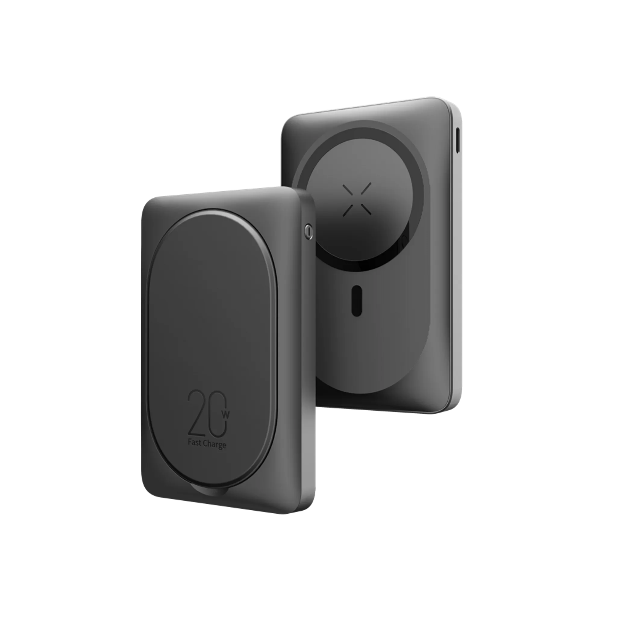 Veger - MagOn Pro - 10,000mAh 22.5W MagSafe Powerbank & Kickstand - Black