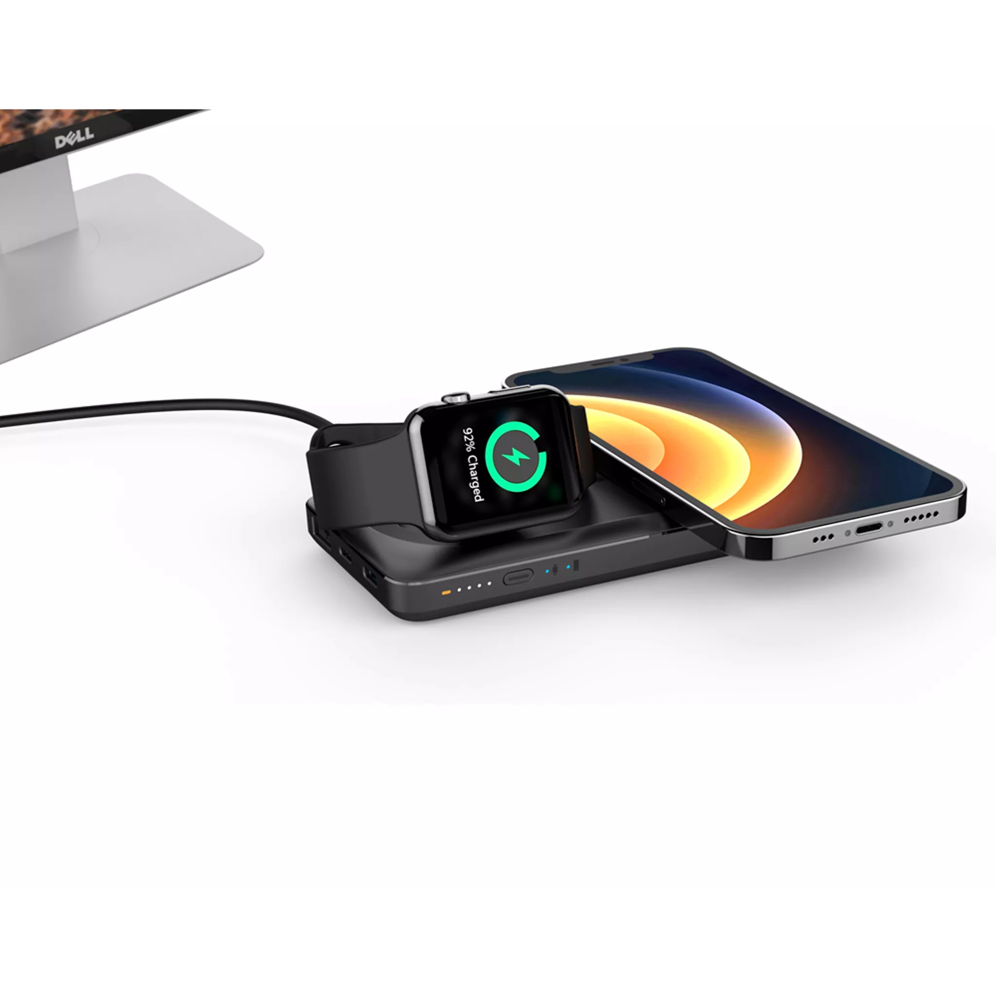 Veger - MagMulti - 10,000mAh 22.5W PD Wireless Charging Powerbank for Apple iPhone, Watch & AirPods - Black