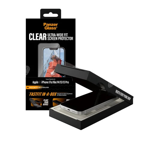 Panzer Glass Ultra-Wide Fit Scratch Resistant Screen Protector with Drop Protection